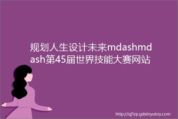 规划人生设计未来mdashmdash第45届世界技能大赛网站设计与开发项目选手冯家乐